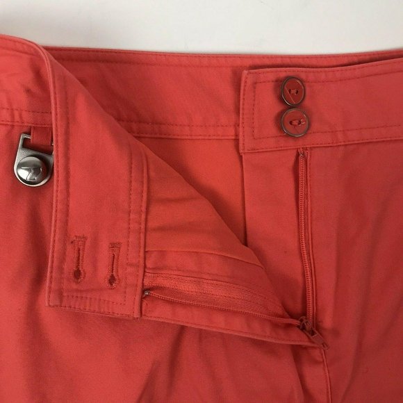 Golf American Womens 6 Stretch Orange Mini Skort Coral Tennis Skirt Pockets - Picture 5 of 7